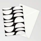 Mid-Century Modern Pattern No.8 - Black and White Stationery Card Gallery Image 2