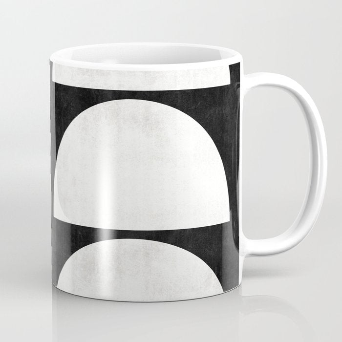 Mid-Century Modern Pattern No.8 - Black and White Coffee Mug Gallery Image 1