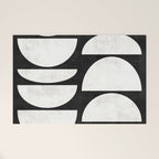 Mid-Century Modern Pattern No.8 - Black and White Welcome Mat Gallery Image 1
