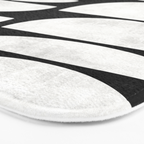 Mid-Century Modern Pattern No.8 - Black and White Bath Mat Gallery Image 3