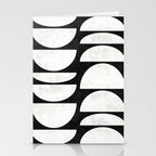 Mid-Century Modern Pattern No.8 - Black and White Stationery Card Gallery Image 2