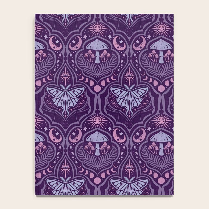 Celestial Forest Damask - Violet Notebook Gallery Image 4