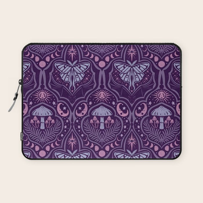 Celestial Forest Damask - Violet Laptop Sleeve Gallery Image 1