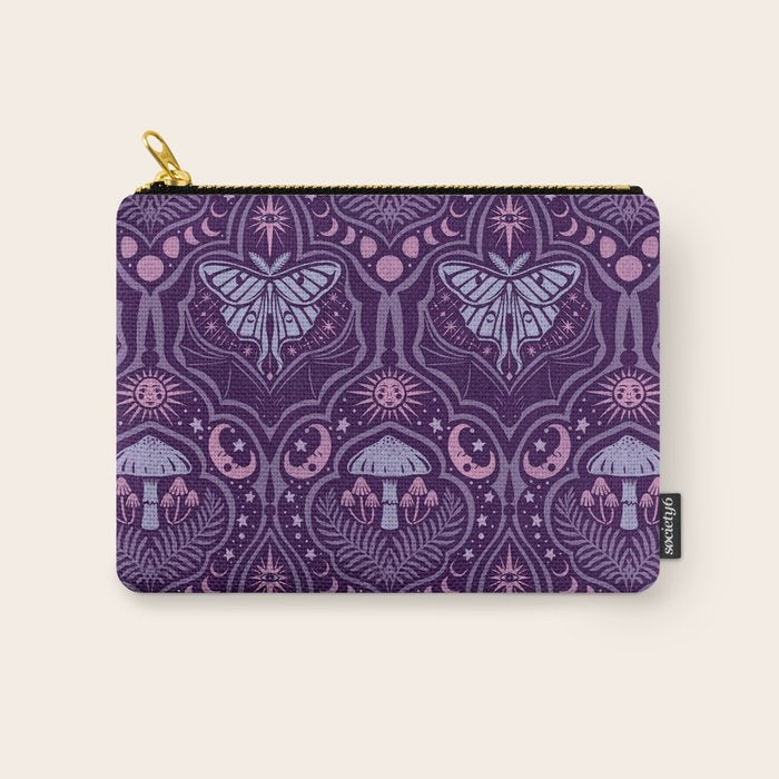 Celestial Forest Damask - Violet Carry All Pouch Gallery Image 1