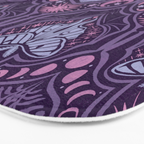 Celestial Forest Damask - Violet Bath Mat Gallery Image 3