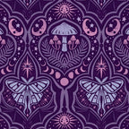 Celestial Forest Damask - Violet Coffee Mug Gallery Image 2