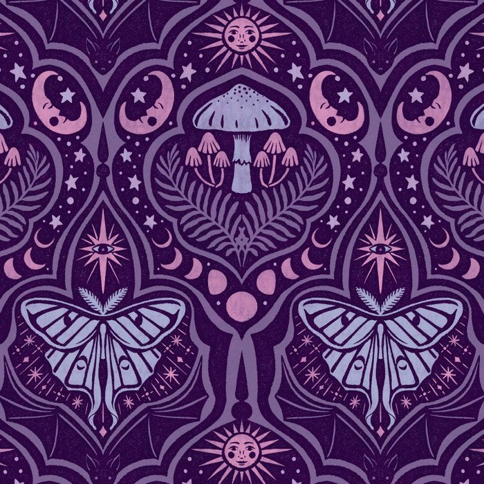 Celestial Forest Damask - Violet Coffee Mug Gallery Image 2