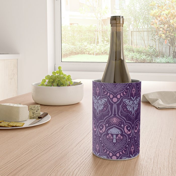 Celestial Forest Damask - Violet Wine Chiller Gallery Image 4