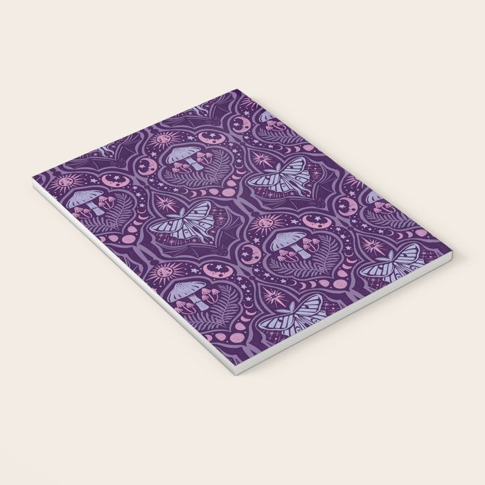 Celestial Forest Damask - Violet Notebook Gallery Image 3