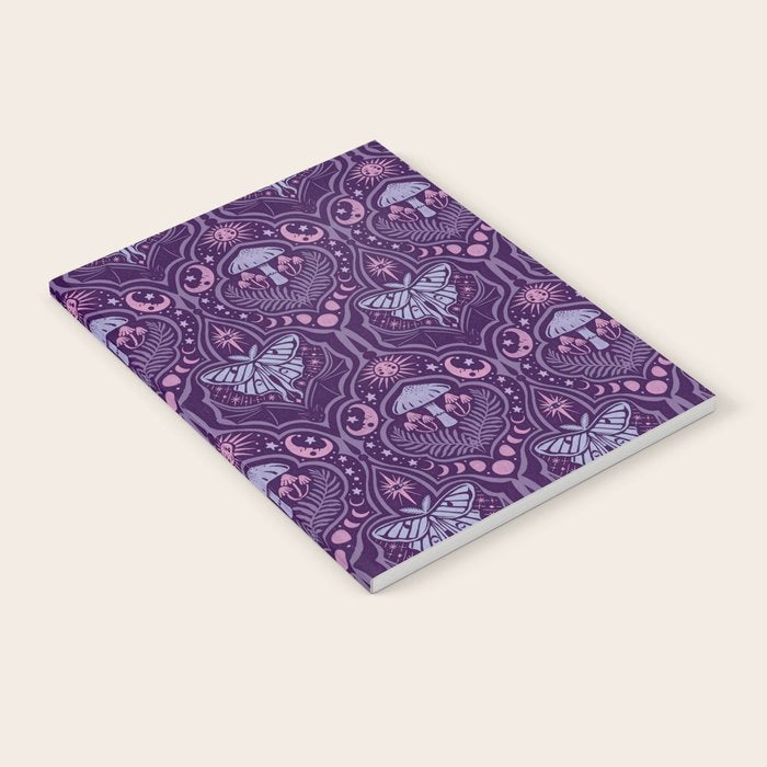 Celestial Forest Damask - Violet Notebook Gallery Image 1