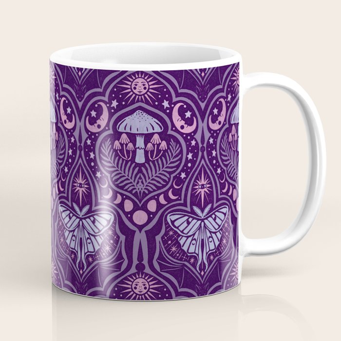Celestial Forest Damask - Violet Coffee Mug Gallery Image 1
