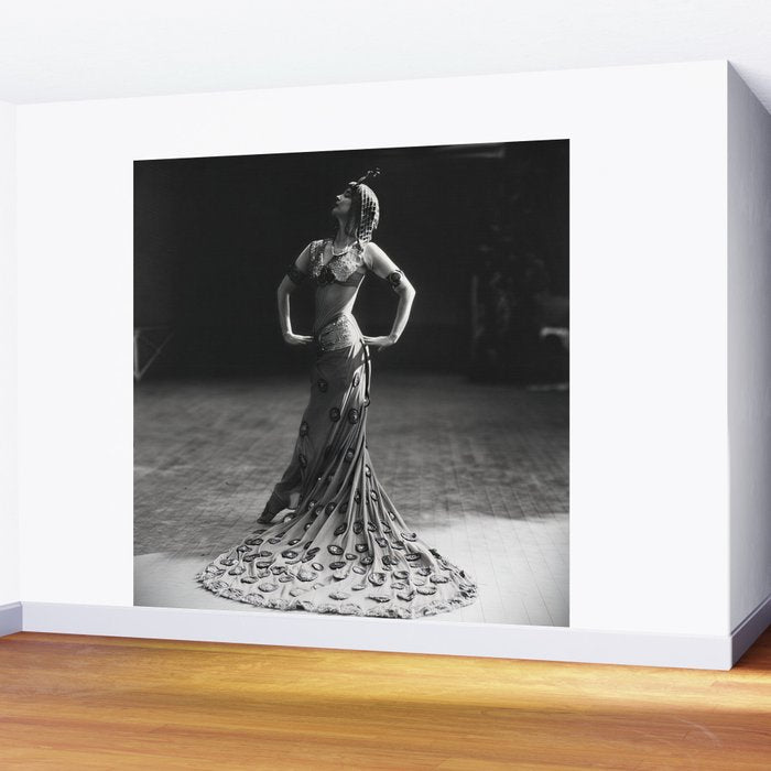 1920 Spanish Flamenco dancer vintage starlet Ruth St Denis black and white photograph  Wall Mural Gallery Image 2