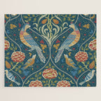William Morris Seasons by May Melsetter Indigo Blue Jigsaw Puzzle Gallery Image 1