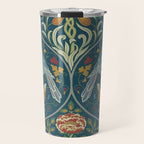 William Morris Seasons by May Melsetter Indigo Blue Travel Mug Gallery Image 1