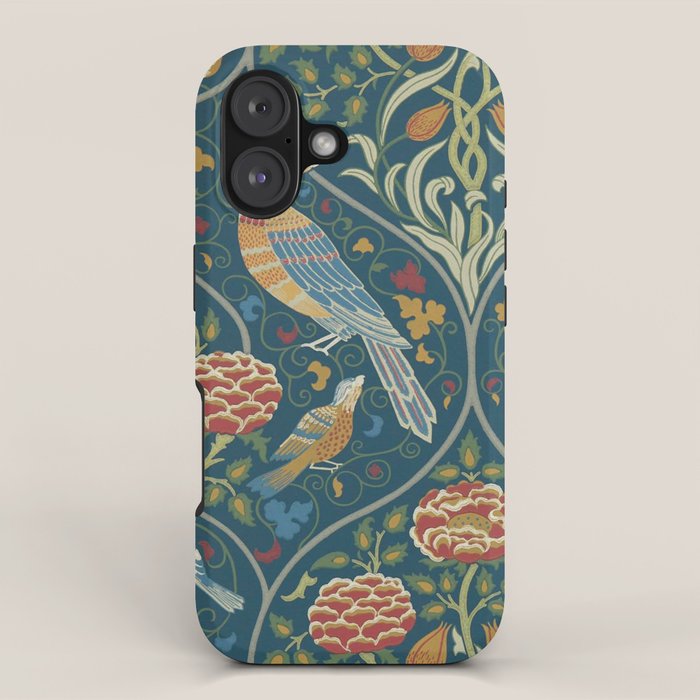 William Morris Seasons by May Melsetter Indigo Blue iPhone Case Gallery Image 1