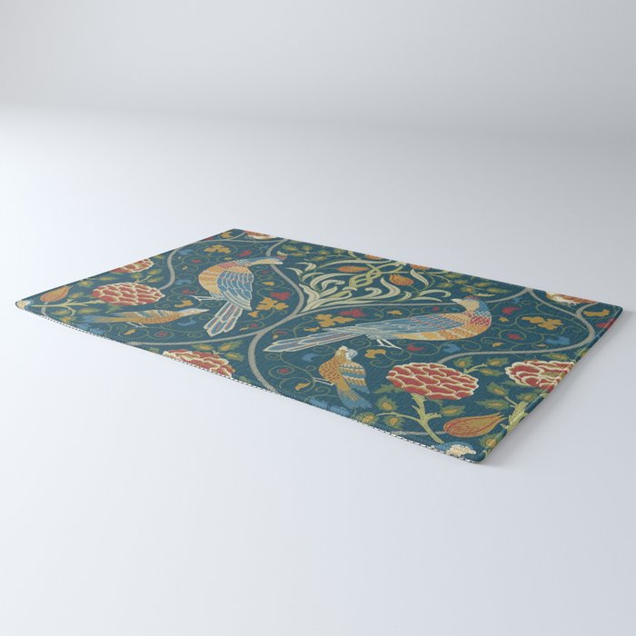 William Morris Seasons by May Melsetter Indigo Blue Rug Gallery Image 3