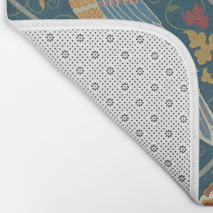 William Morris Seasons by May Melsetter Indigo Blue Bath Mat Gallery Image 2