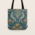 William Morris Seasons by May Melsetter Indigo Blue Tote Bag Gallery Image 1