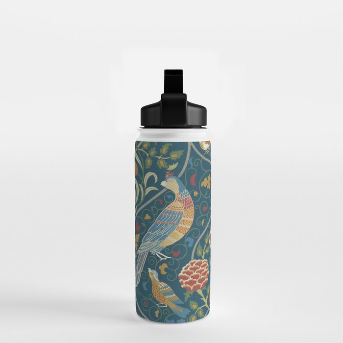William Morris Seasons by May Melsetter Indigo Blue Water Bottle Gallery Image 2