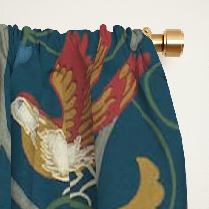 William Morris Seasons by May Melsetter Indigo Blue Window Curtain Gallery Image 2