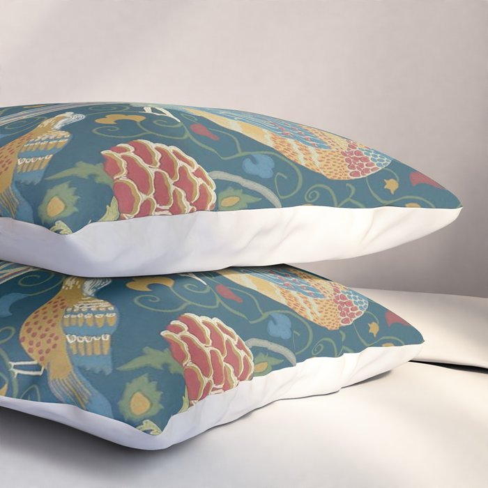 William Morris Seasons by May Melsetter Indigo Blue Pillow Sham Gallery Image 3