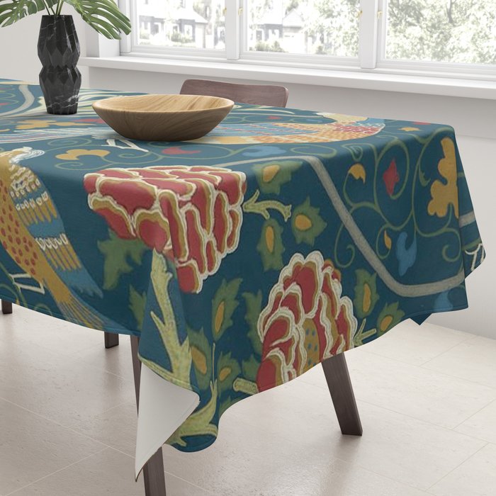 William Morris Seasons by May Melsetter Indigo Blue Tablecloth Gallery Image 3