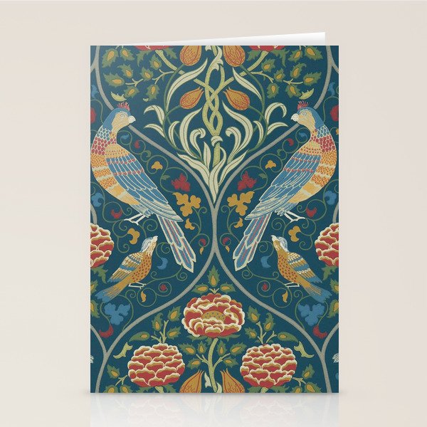 William Morris Seasons by May Melsetter Indigo Blue Stationery Card Gallery Image 1
