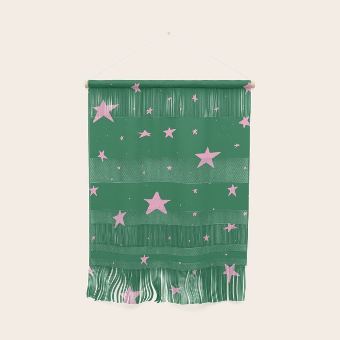 Pink nighttime stars  Wall Hanging Gallery Image 1