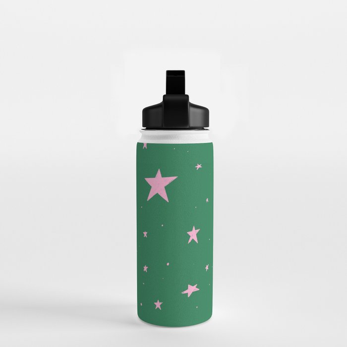 Pink nighttime stars  Water Bottle Gallery Image 2