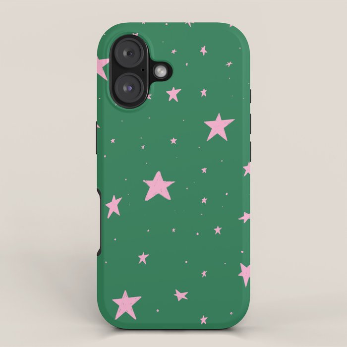 Pink nighttime stars  iPhone Case Gallery Image 1
