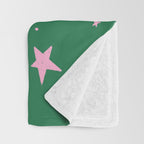 Pink nighttime stars  Throw Blanket Gallery Image 3