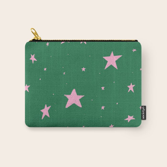 Pink nighttime stars  Carry All Pouch Gallery Image 1