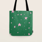 Pink nighttime stars  Tote Bag Gallery Image 1