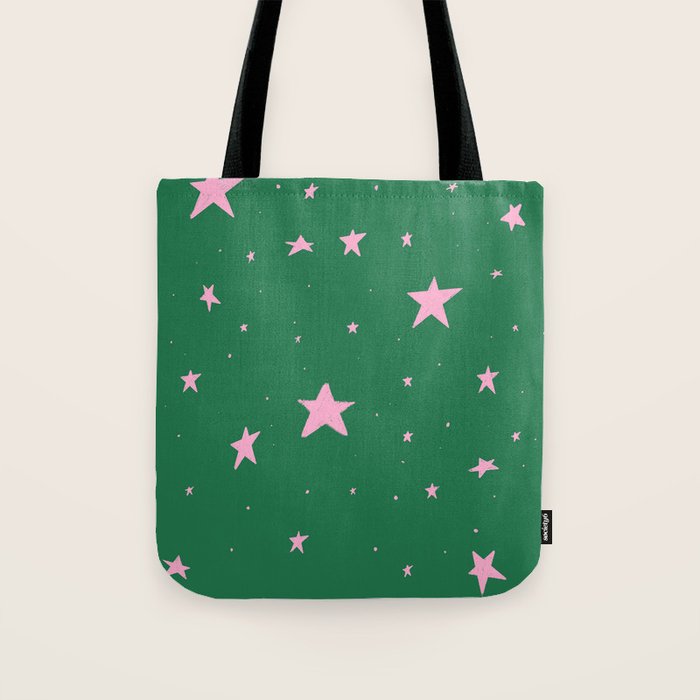 Pink nighttime stars  Tote Bag Gallery Image 1