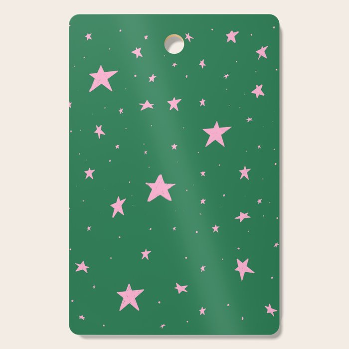 Pink nighttime stars  Cutting Board Gallery Image 1
