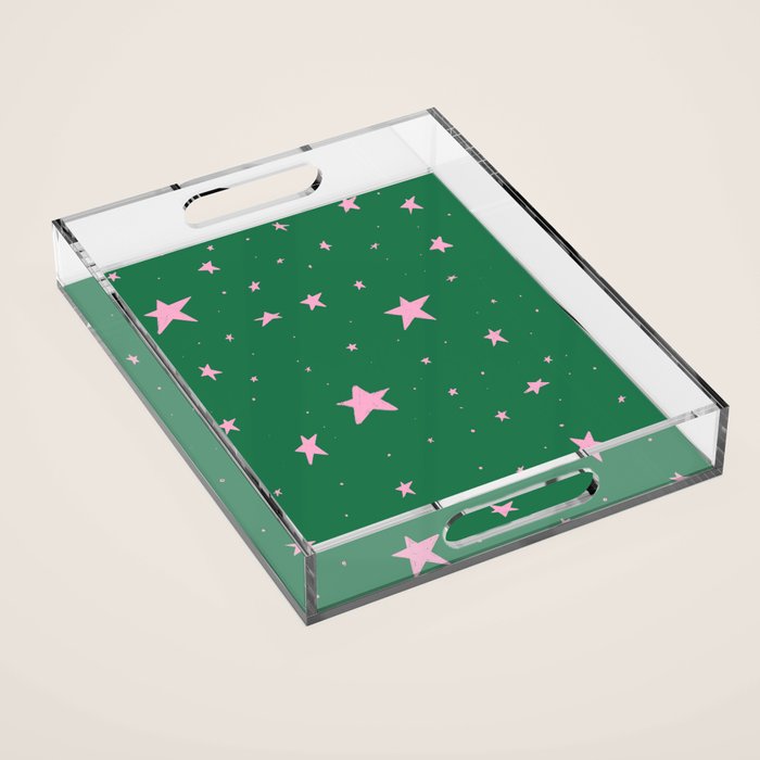 Pink nighttime stars  Acrylic Tray Gallery Image 1