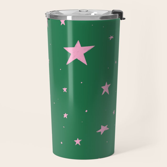 Pink nighttime stars  Travel Mug Gallery Image 2