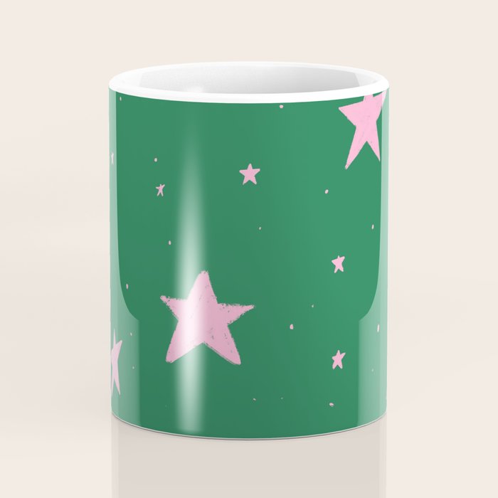 Pink nighttime stars  Coffee Mug Gallery Image 4