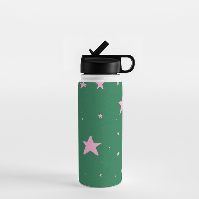Pink nighttime stars  Water Bottle Gallery Image 1