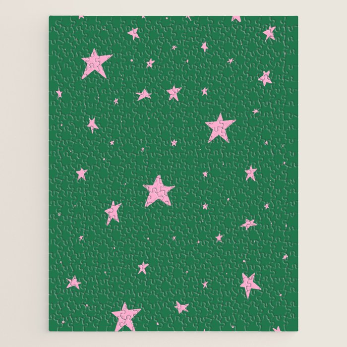 Pink nighttime stars  Jigsaw Puzzle Gallery Image 1