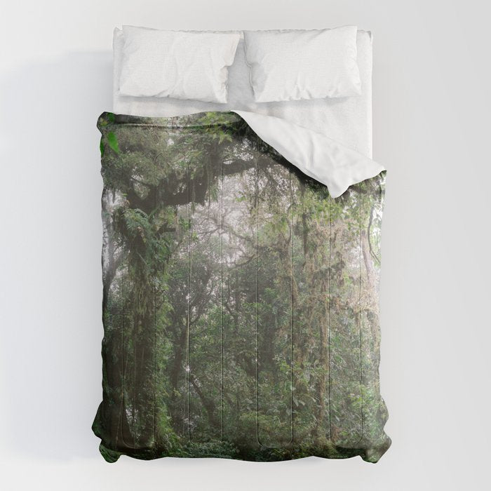Monteverde Cloud forest | Costa Rica nature eco travel photography | Shades of green Comforter Gallery Image 6