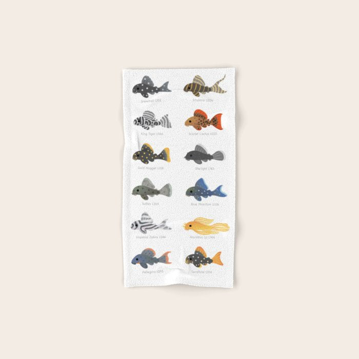 Pleco! - white Bath Towel Gallery Image 1