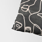 abstract line art faces 4 Pillow Sham Gallery Image 4