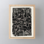 abstract line art faces 4 Mini Art Print Gallery Image 1