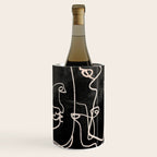 abstract line art faces 4 Wine Chiller Gallery Image 1