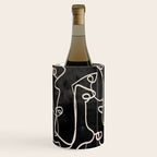 abstract line art faces 4 Wine Chiller Gallery Image 3
