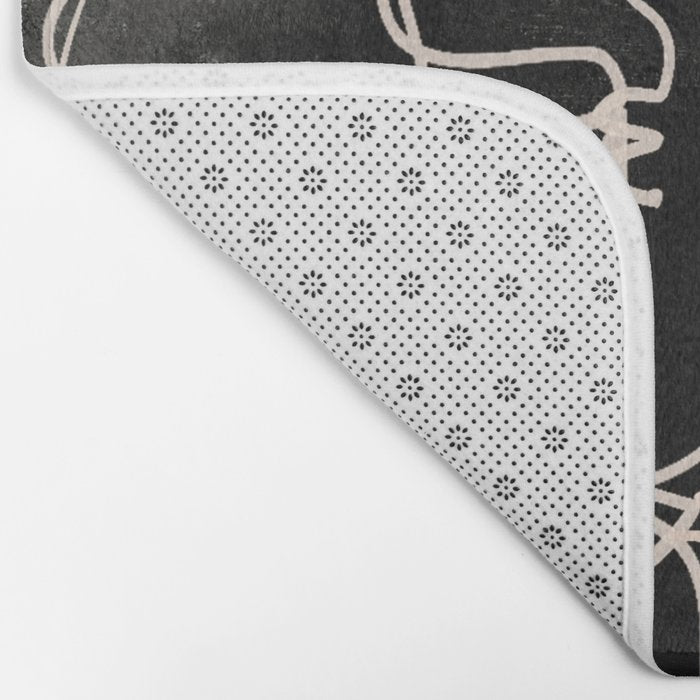 abstract line art faces 4 Bath Mat Gallery Image 2