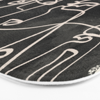 abstract line art faces 4 Bath Mat Gallery Image 3