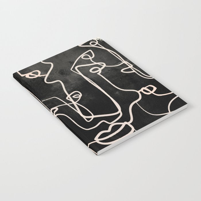 abstract line art faces 4 Notebook Gallery Image 1