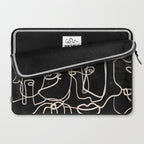 abstract line art faces 4 Laptop Sleeve Gallery Image 2